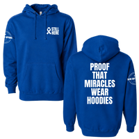 Still Here: Proof That Miracles Wear Hoodies Midweight Hoodie, colon cancer design, front and back
