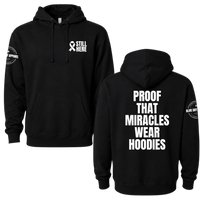 Still Here: Proof That Miracles Wear Hoodies Midweight Hoodie, skin cancer design, front and back