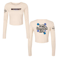 Women's In My Comeback Era Long-Sleeve Baby Tee, cream, front and back